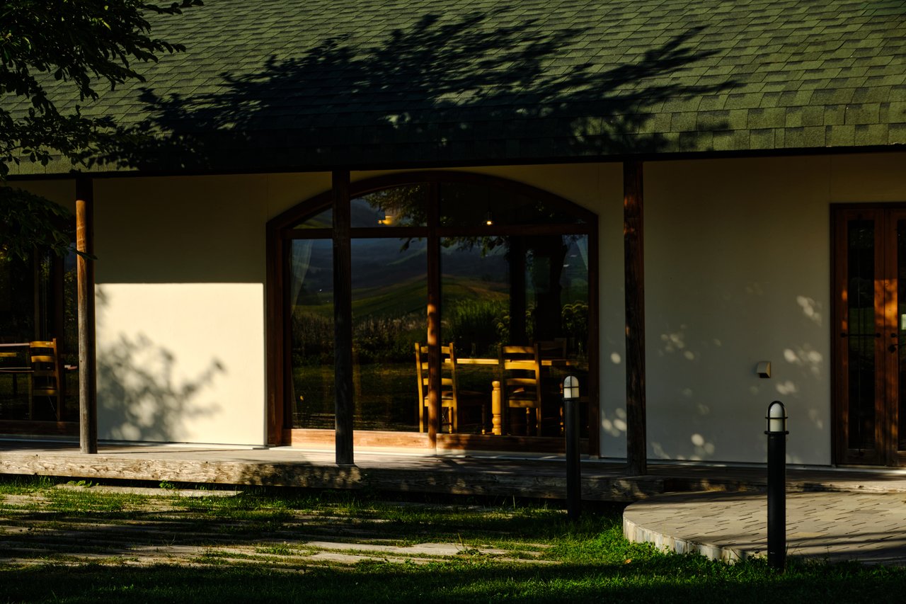 Chair and shadows, Biei